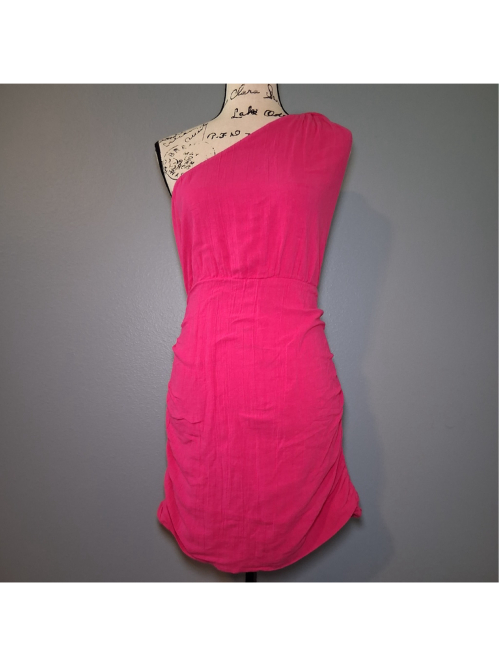 Free People One Shoulder Ruched Mini Dress - Picture 2 of 14